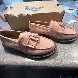 Dr. Martens Adrian Preach Beige Virginia Leather Loafers